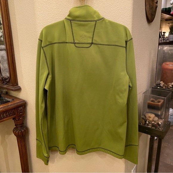 PRANA Men Green Fleece Lined Zipped Jacket Size XL - Picture 7 of 11
